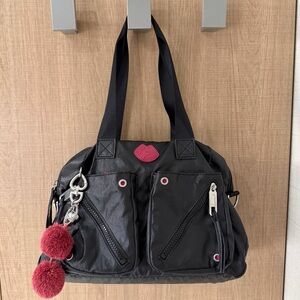 Juicy Couture Black Satchel Hot Pink Lining